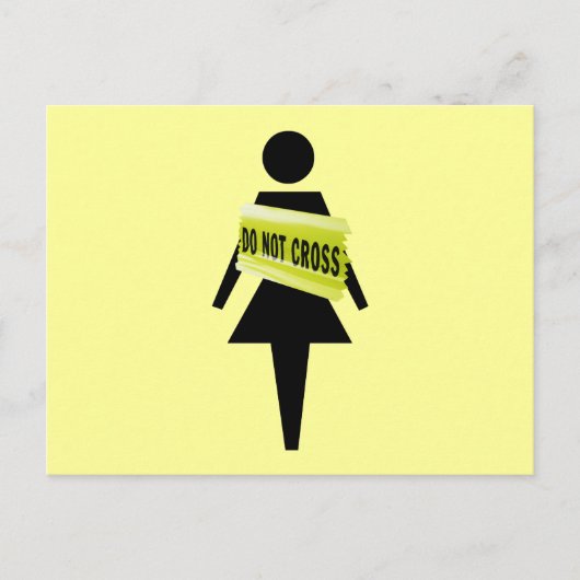 Feministische houding grappig feministisch afbeeld briefkaart (Voorkant)