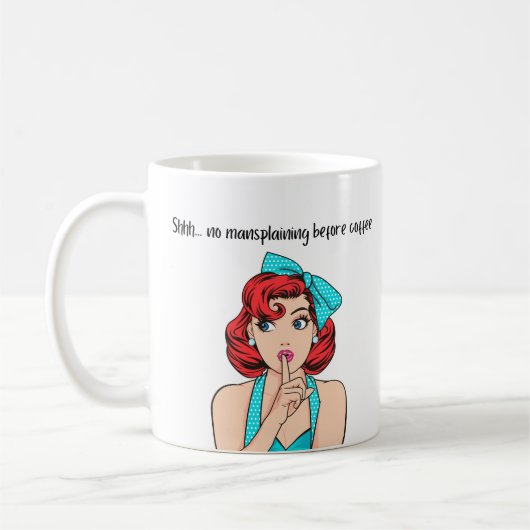 Feministische Humor Mok Geen Mansplaining voor de  (Links)