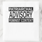 Feministische inhoud rechthoekige sticker (Tas)