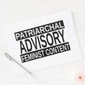 Feministische inhoud rechthoekige sticker (Envelop)