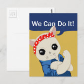 Feministische kat briefkaart (Voorkant / Achterkant)
