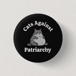 Feministische kattenliefhebber politieke protest a ronde button 3,2 cm