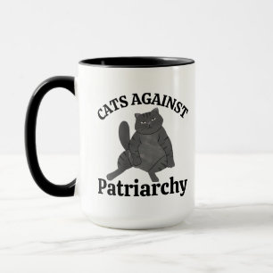 Feministische kattenmoeder whimsie grappige mystie mok