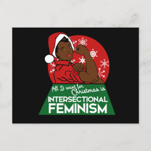Feministische kerst feestdagenkaart