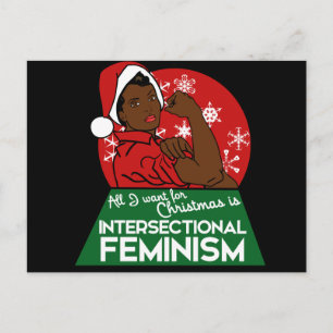 Feministische kerst feestdagenkaart