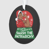 Feministische kerst ornament (voorkant)