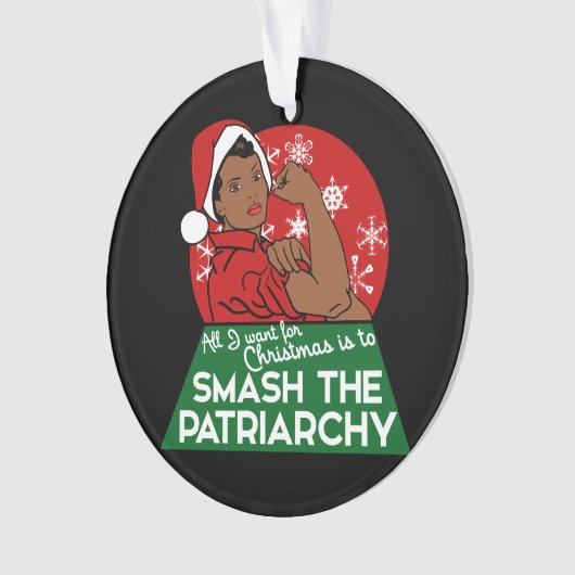 Feministische kerst ornament (voorkant)