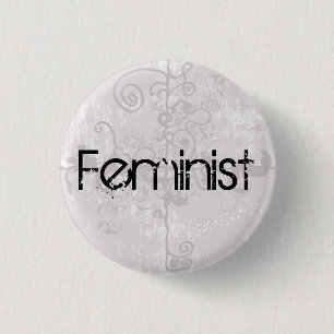 Feministische knoop ronde button 3,2 cm
