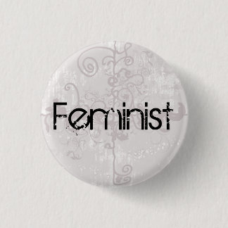Feministische knoop ronde button 3,2 cm