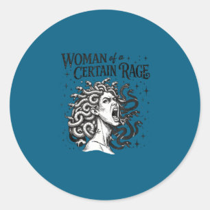 Feministische kunst empowerment vrouw van een zeke ronde sticker