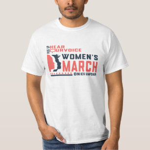 Feministische kunst & kleding Hampshire mars T-shirt
