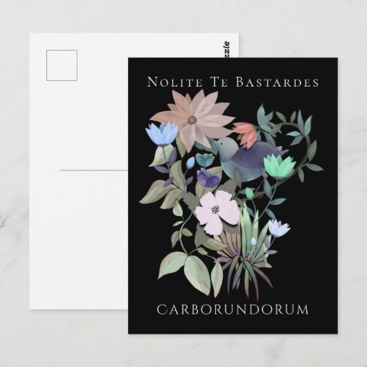 Feministische kunst Nolite Te Bastardes Carborundo Briefkaart (Voorkant / Achterkant)