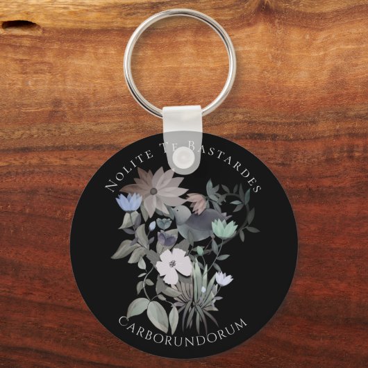 Feministische kunst Nolite Te Bastardes Carborundo Sleutelhanger (Achterkant)