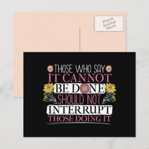 Feministische leider machtigde vrouwen briefkaart