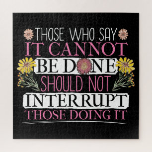 Feministische leider machtigde vrouwen legpuzzel