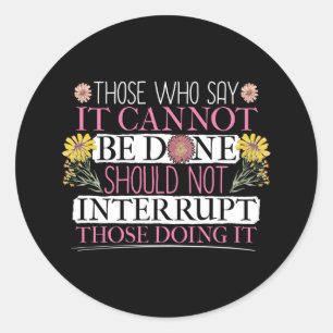 Feministische leider machtigde vrouwen ronde sticker