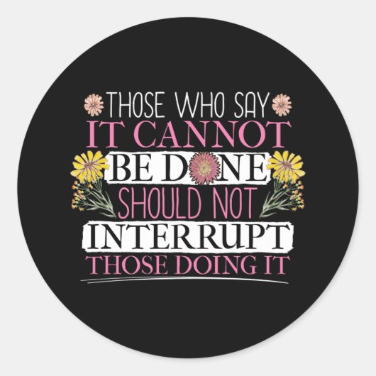 Feministische leider machtigde vrouwen ronde sticker (Voorkant)