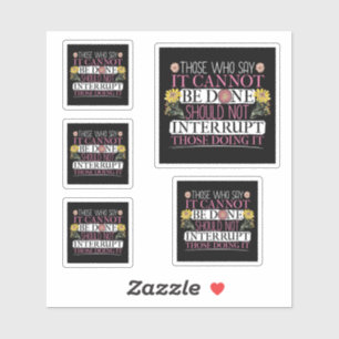 Feministische leider machtigde vrouwen sticker