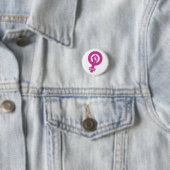 Feministische Logo Ronde Button 3,2 Cm (In situ)