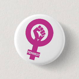 Feministische Logo Ronde Button 3,2 Cm