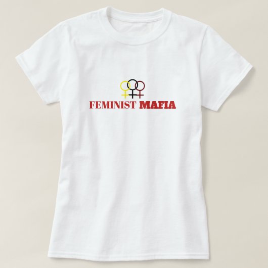 Feministische maffia Anti-Seksisme Vrouw Symbool M T-shirt (Design voorkant)