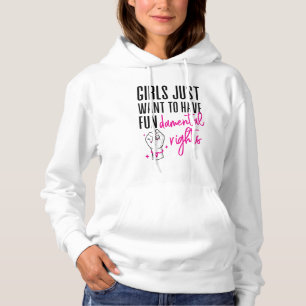 Feministische meisjes willen gewoon fundamentele hoodie