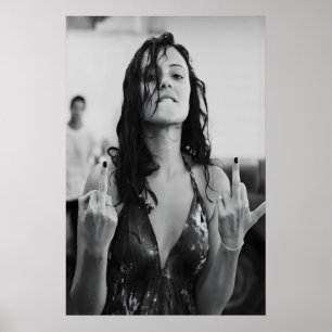 Feministische middelvinger kunstprint, Girl Power Poster
