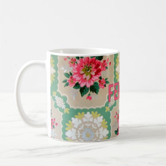 Feministische  mok behangselpapier (Links)