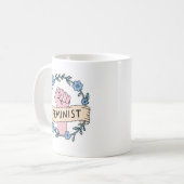 Feministische mok met bloemen (Voorkant links)