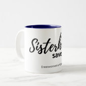 Feministische Mok - sternachting redt levens (Voorkant links)