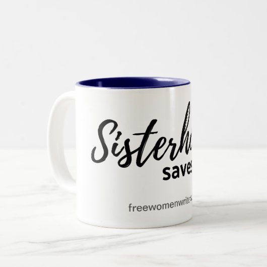 Feministische Mok - sternachting redt levens (Voorkant links)