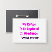 Feministische Paarse Terugwinning Van Onze Lichaam Button (Voorkant / Achterkant)