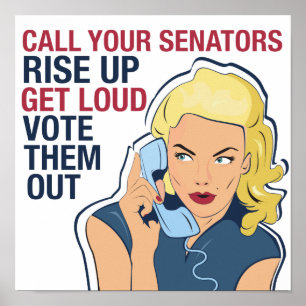 Feministische Politieke Activiste Democrate Vrouwe Poster
