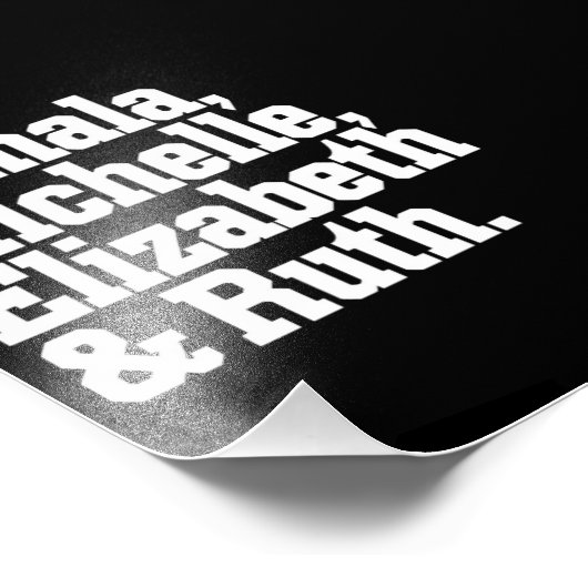 Feministische politieke kamala Michelle Elizabeth  Foto Afdruk (Hoek)