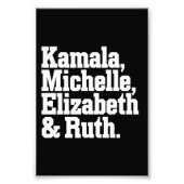 Feministische politieke kamala Michelle Elizabeth  Foto Afdruk (Voorkant)