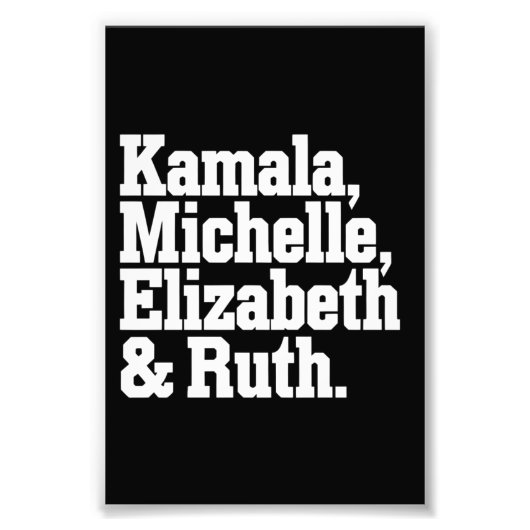 Feministische politieke kamala Michelle Elizabeth  Foto Afdruk (Voorkant)