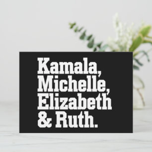 Feministische politieke kamala Michelle Elizabeth  Kaart