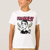 Feministische Pop Art Girl T-shirt (Voorkant)