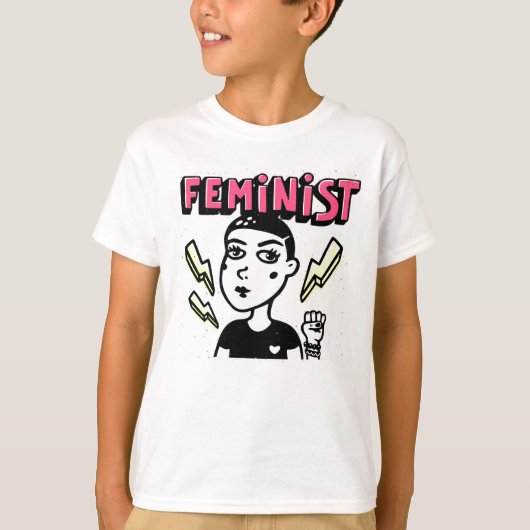 Feministische Pop Art Girl T-shirt (Voorkant)