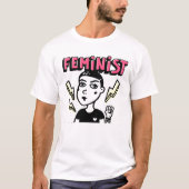 Feministische Pop Art Girl T-shirt (Voorkant)