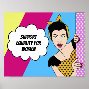 Feministische Pop Art Steun Gelijkheid voor Vrouwe Poster