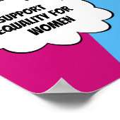 Feministische Pop Kunst ondersteunt gelijkheid van Poster (Hoek)