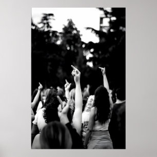 Feministische Poster met Middelvinger, Girl Power
