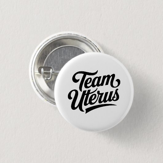 Feministische Pro-Choice Team Uterus Ronde Button 3,2 Cm (Voorkant /achterkant)