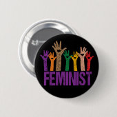Feministische protesten ronde button 5,7 cm (Voorkant /achterkant)