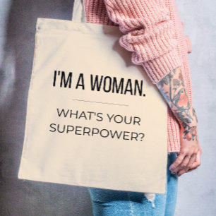 Feministische Quote Tas, Machtig Cadeau voor Vrouw Tote Bag