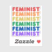feministische regenboog sticker (Vel)
