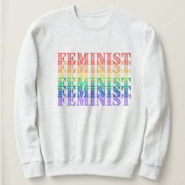 feministische regenboog trui