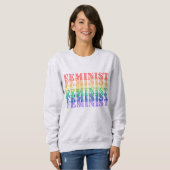 feministische regenboog trui (Voorkant volledig)