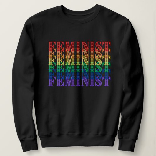 feministische regenboogtrui trui (Design voorkant)